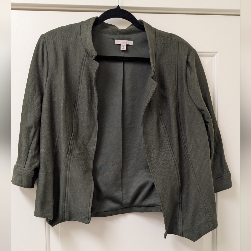 Dressbarn - Olive Green Jacket Size XLP